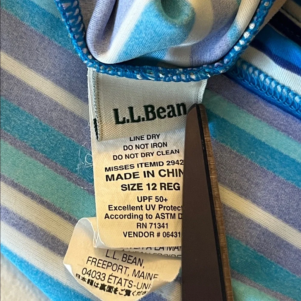 LL Bean Striped Tankini Top - Picture 8 of 10